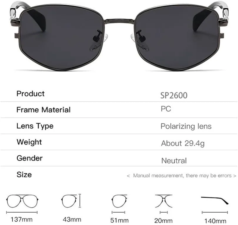 

Винтажные многоугольные солнцезащитные очки для женщин и мужчин, очки с заклепками, очки для вождения, ретро-металлические, для женщин, UV400 MTZJH, Gold Grey