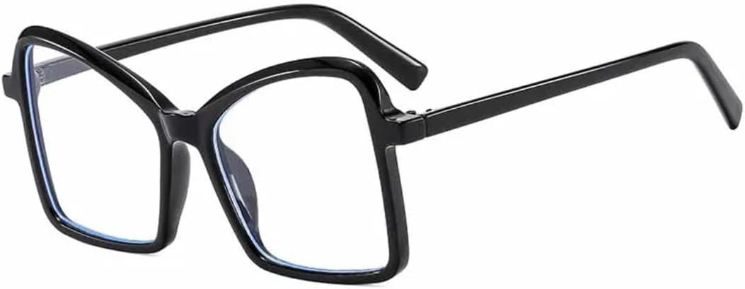 

Модные панк-солнцезащитные очки большого размера в оправе «бабочка» для женщин, роскошные мужские очки для вождения и путешествий с защитой от УФ-излучения UV400 TVTBBVV, Black Clear