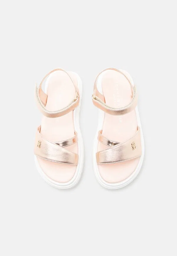Мальдивские сандалии цвета розового золота Tommy Hilfiger, Rose Gold-Coloured — фото 4