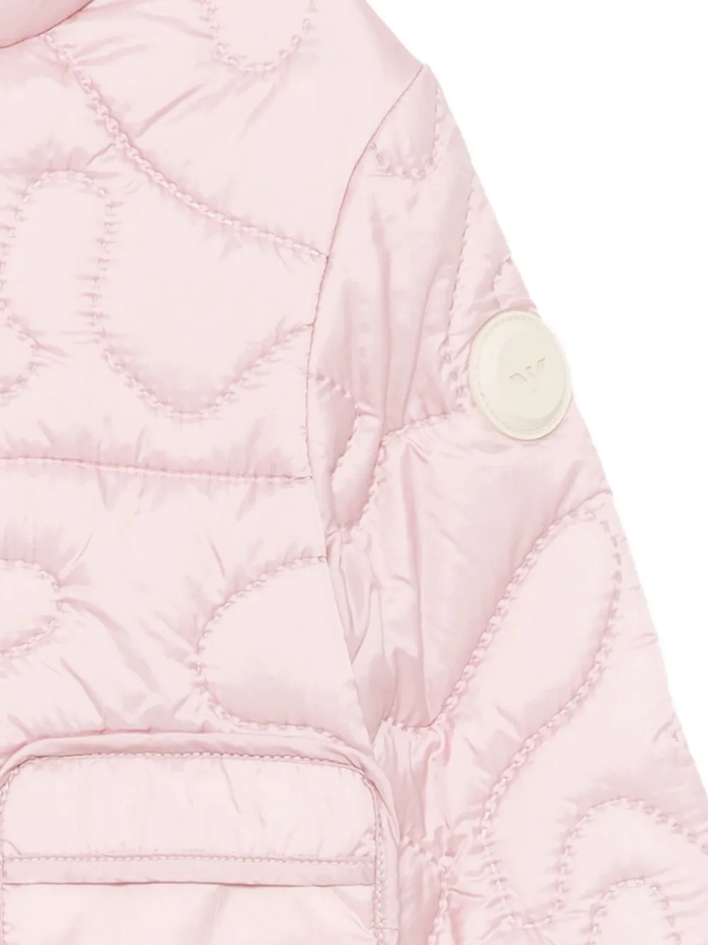 Стеганая куртка с нашивкой-логотипом Emporio Armani Kids, розовый — фото 3