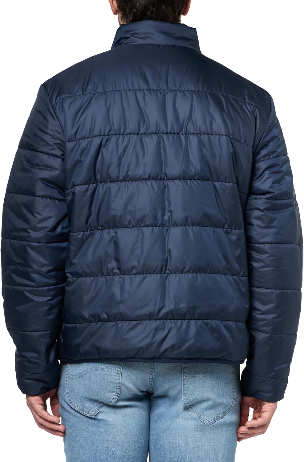Lacoste мужская короткая легкая водоотталкивающая пуховая куртка, Navy Blue — фото 2