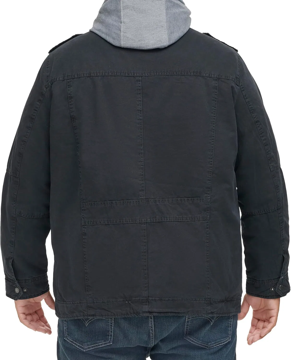 Мужская куртка Military Hooded Cotton, Levi's, Navy/Sherpa Lined — фото 2