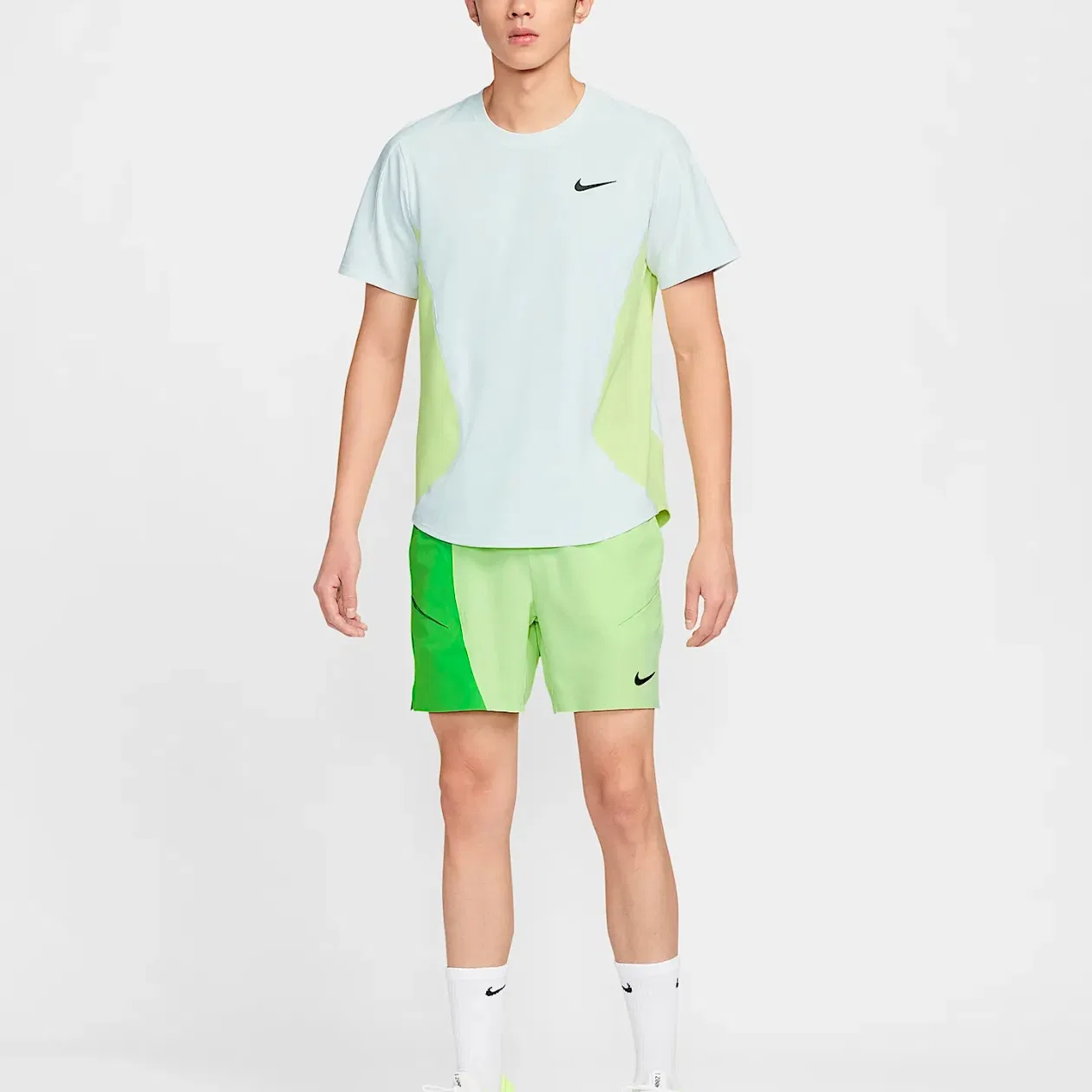 Шорты мужские Court Slam Dri FIT Nike, Light Lime/Bright Green/Black — фото 4