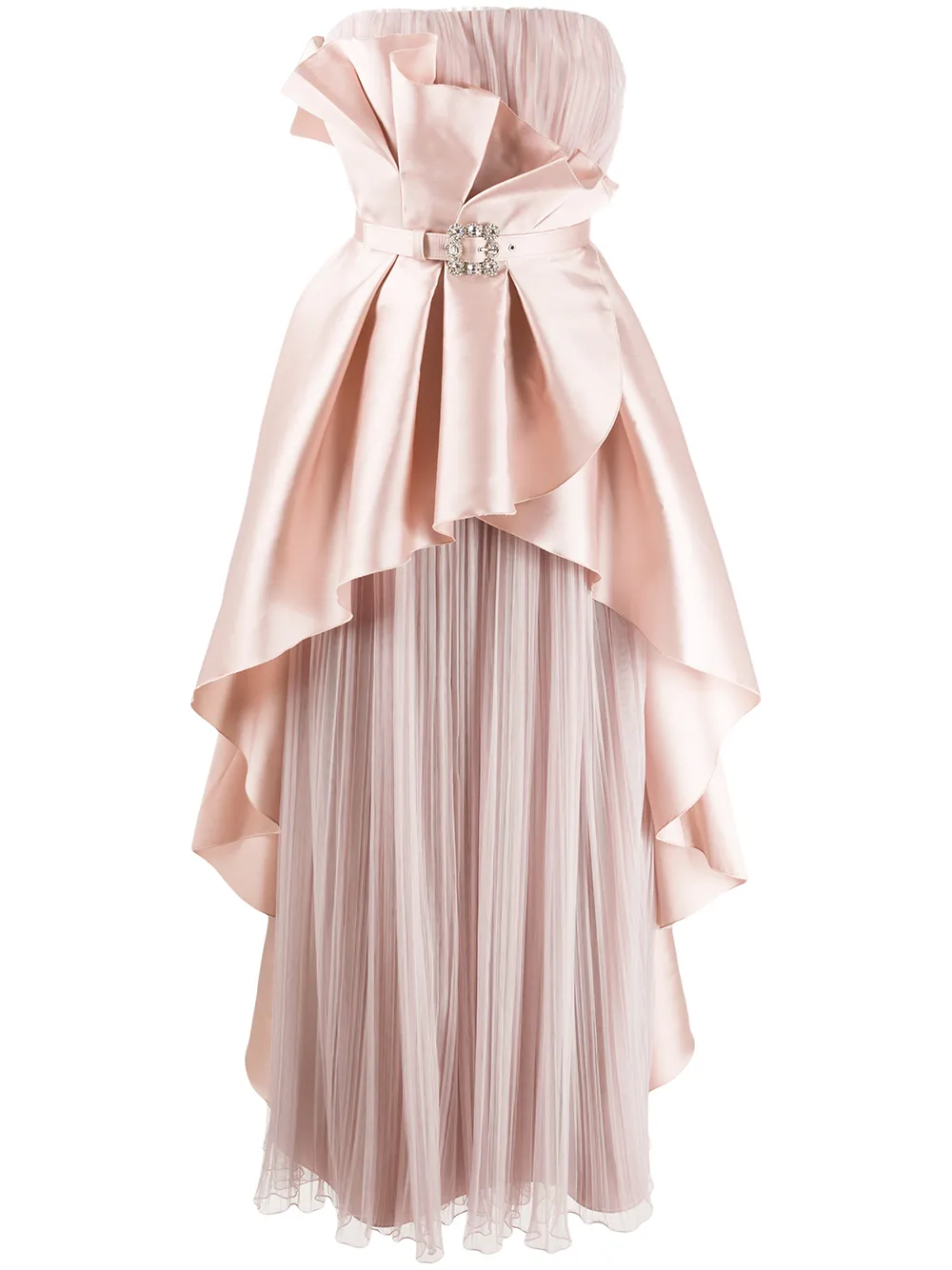 

Платье-бюстье с оборками Alberta Ferretti, розовый
