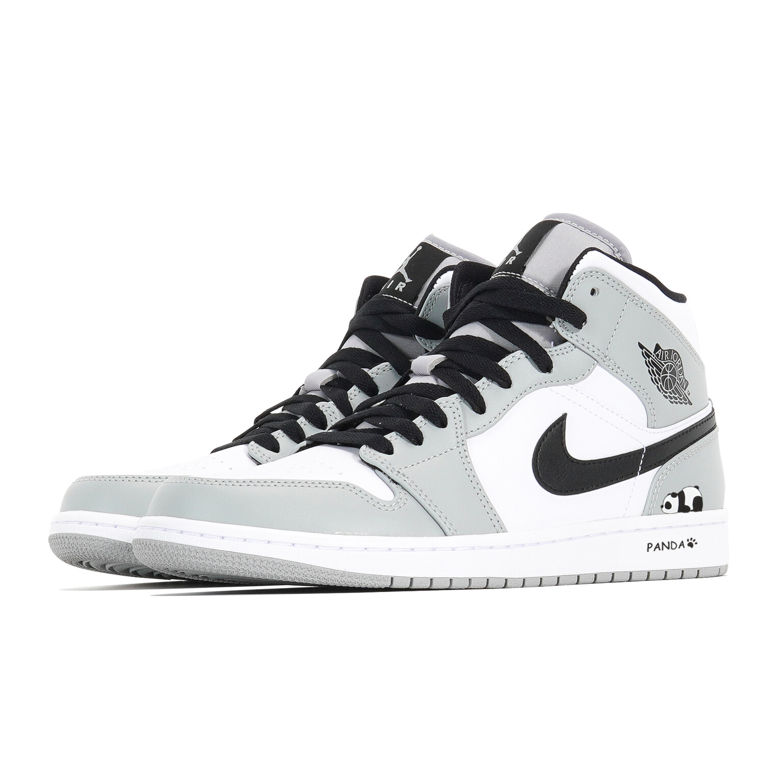 Кроссовки Air Jordan 1 Vintage Basketball Shoes Men Mid-top Gray, белый — фото 3