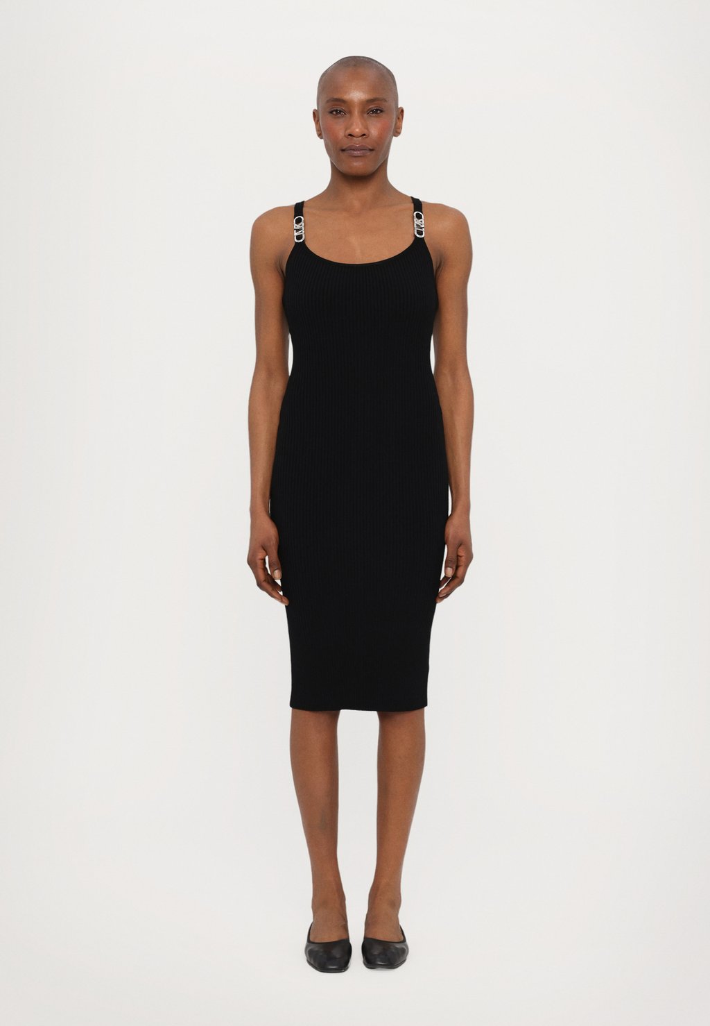

Вязаное платье EMPIRE MIDI TANK MICHAEL Michael Kors, черный
