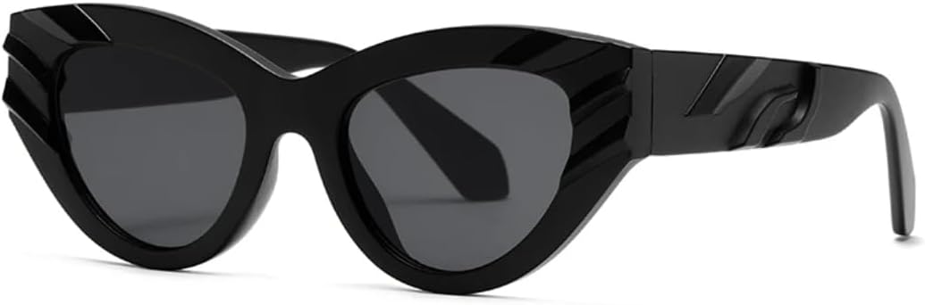 

Ретро-модные солнцезащитные очки большого размера для женщин и мужчин, классический винтажный стиль, защита от УФ-излучения UV400, для активного отдыха VFDHN, Black Black