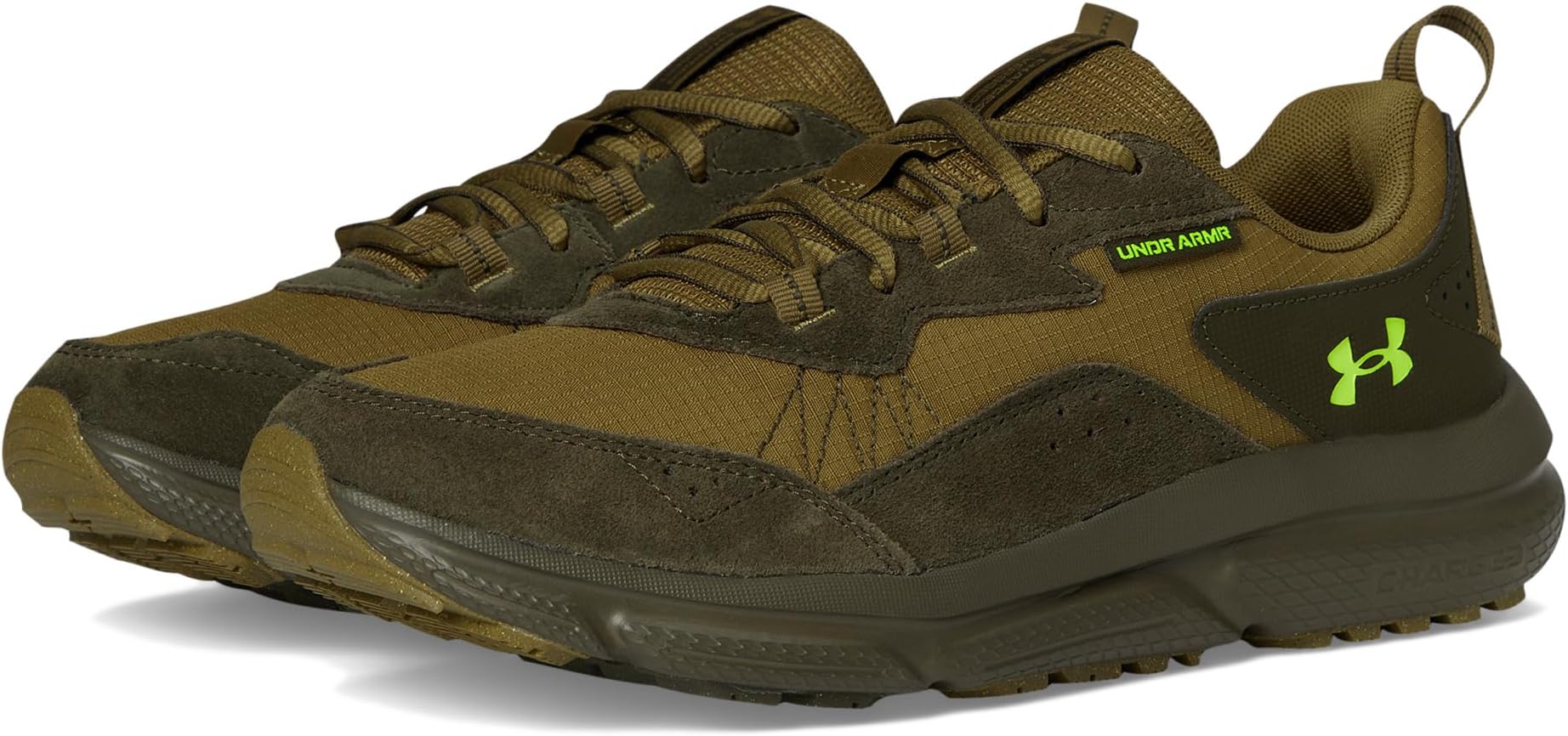 

Кроссовки Under Armour Men's Charged Verssert 2, Canteen Green/Washed Navy/High Vis Yellow