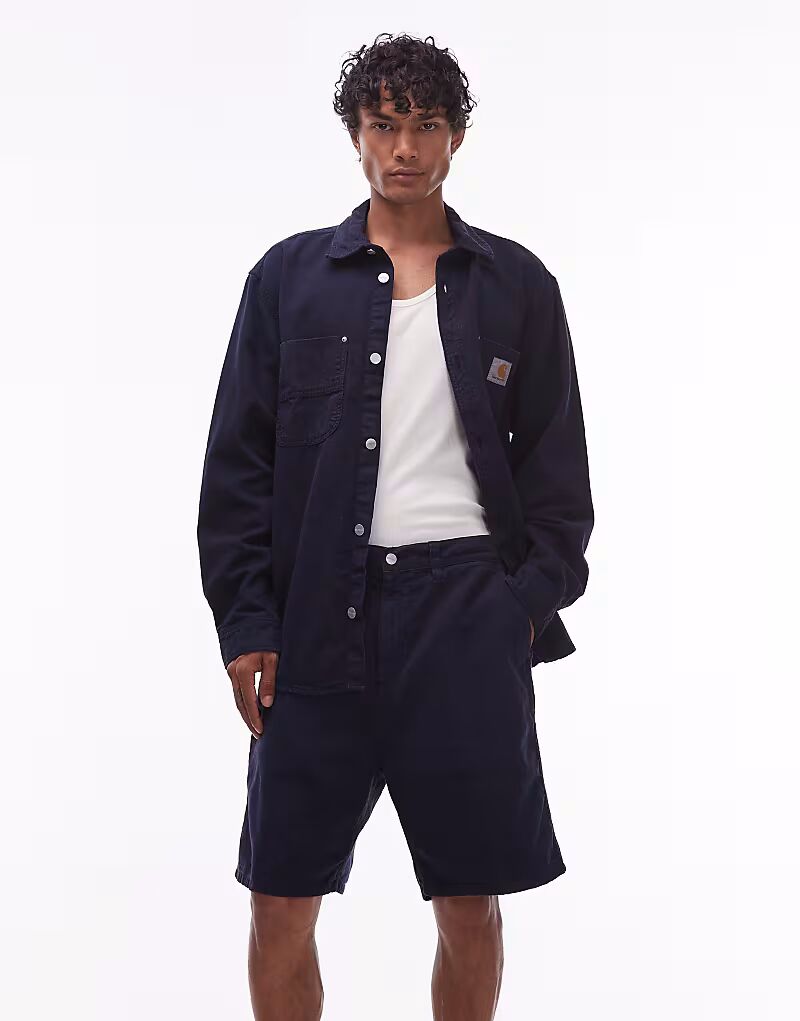 

Шорты свободного кроя Walter с одним коленом, темно-синего цвета Carhartt Wip