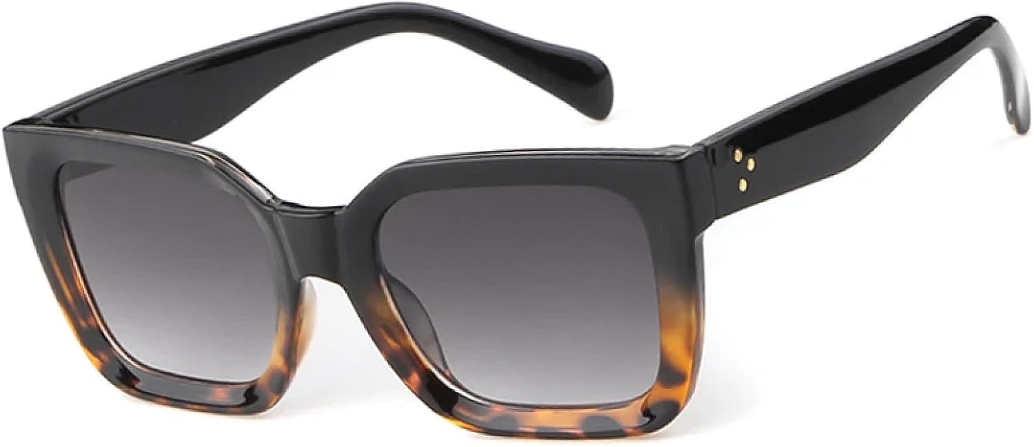 

Квадратные солнцезащитные очки для женщин, классические солнцезащитные очки с градиентным переходом цвета, модные, маленькие, прямоугольные, для активного отдыха, оправа под черепаховую панцирь с заклепками WNCKSQ, C2