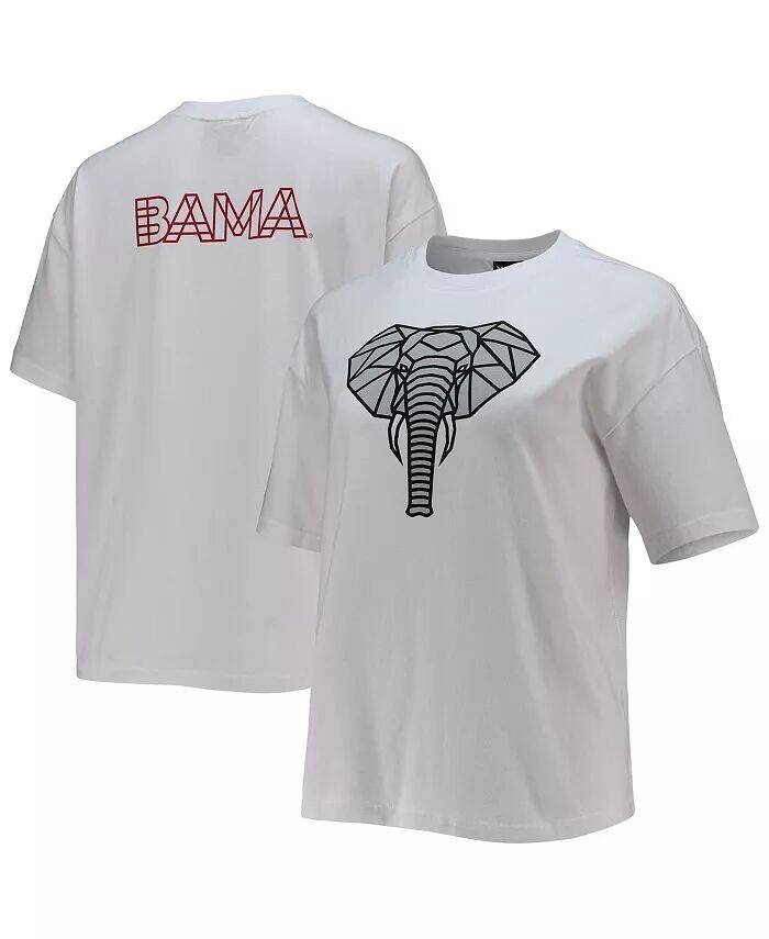 

Женская белая футболка с камуфляжным принтом Alabama Crimson Tide The Wild Collective