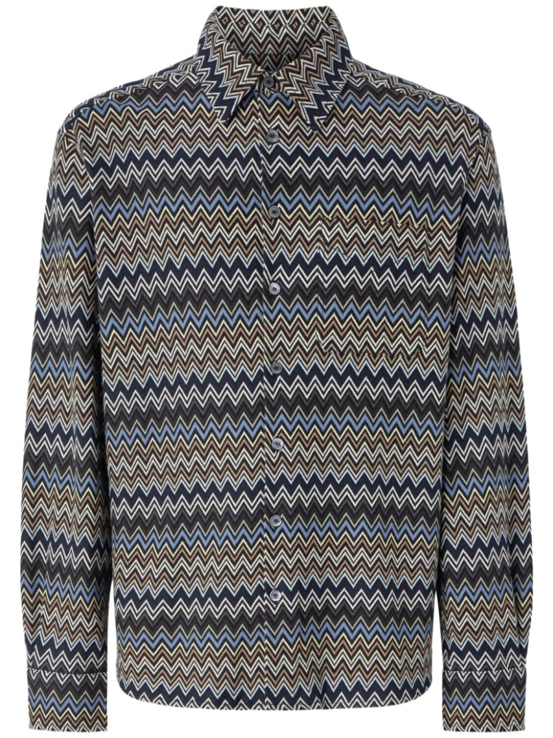 

Missoni рубашка с узором зигзаг, синий