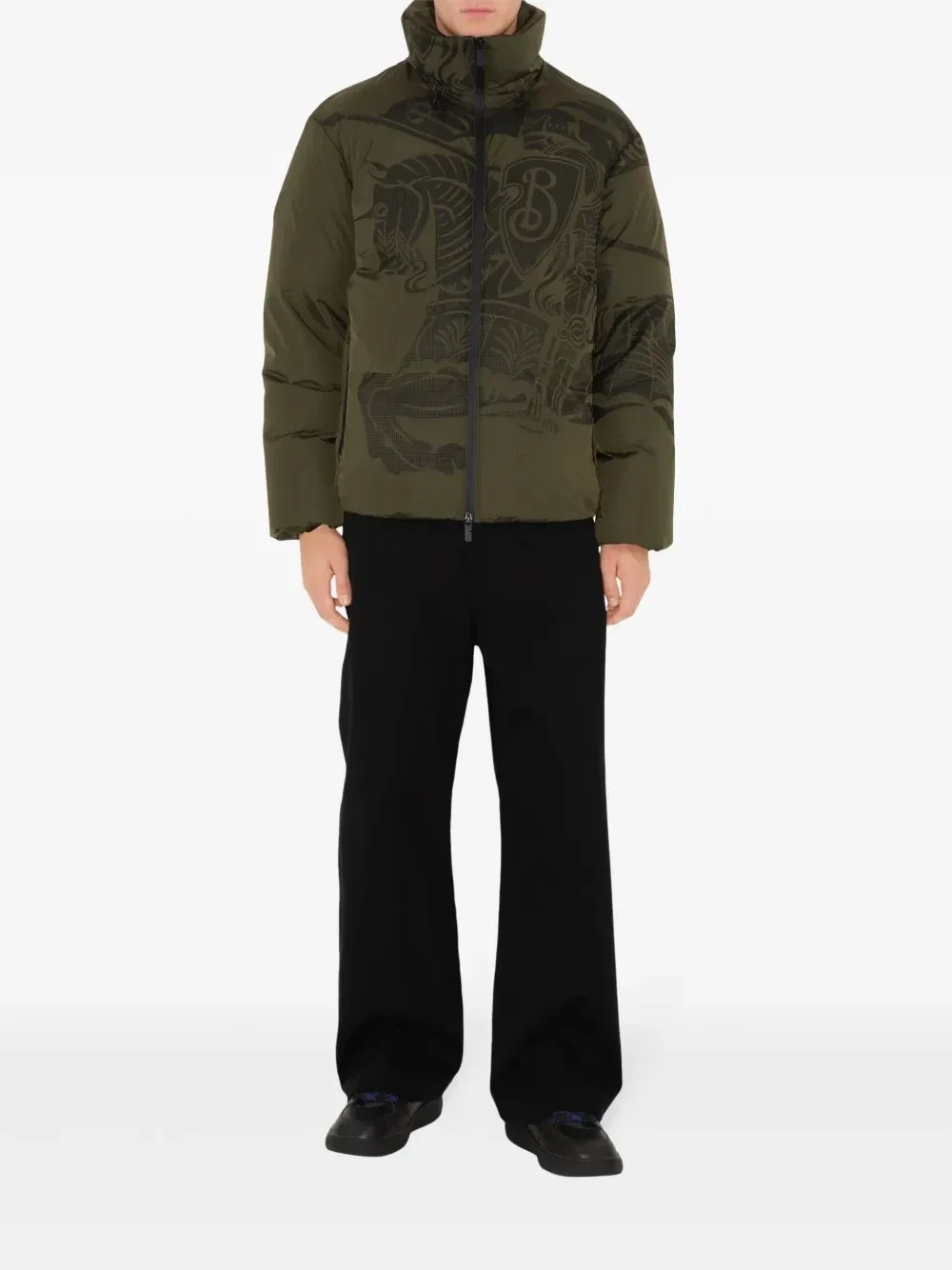 Пуховик EKD BURBERRY, зеленый — фото 2
