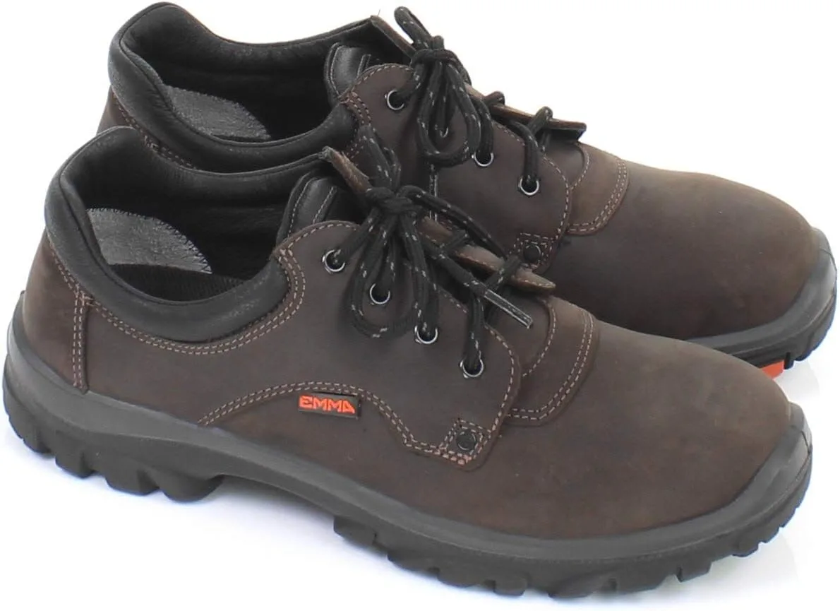 Защитная обувь Emma Safety Shoes D XD Brown S3 Lo Classic Designed Metal Processor PU/SRC - Safety Shoes Zolder Emma Safety Footwear, темно-коричневый
