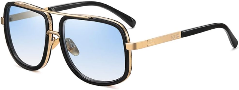 

MUTYNE Роскошные солнцезащитные очки для мужчин, винтажные квадратные солнцезащитные очки для женщин, антибликовые очки для вождения, очки в стиле стимпанк для дам, C5blue