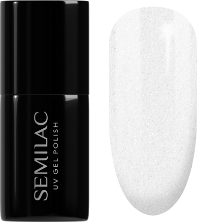 

Гибридный лак для ногтей Semilac UV Hybrid Black & White, 091 Glitter Milk 7 ml