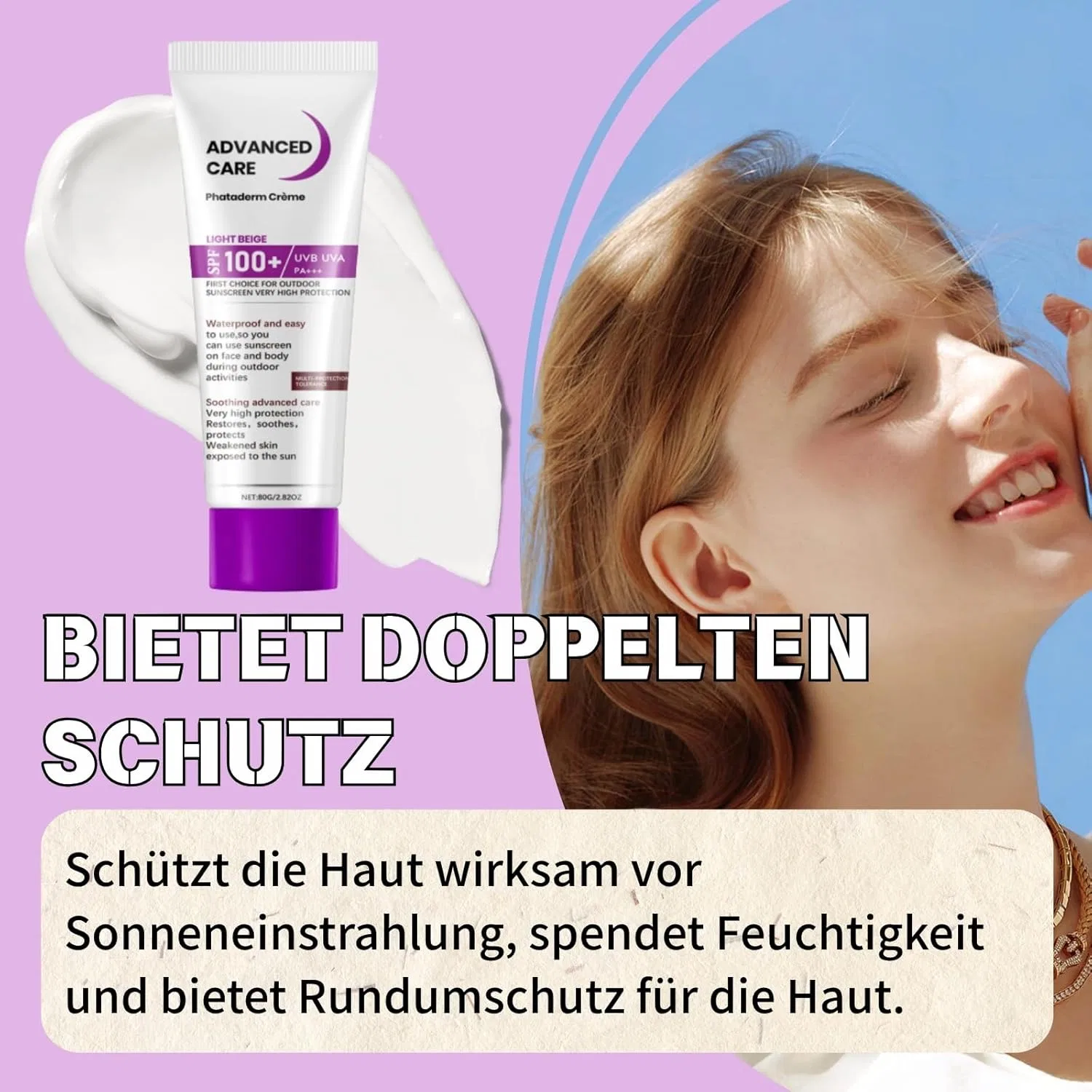 Солнцезащитный крем SPF 100 с гиалуроновой кислотой и центеллой азиатской от Generic Barevel — фото 2