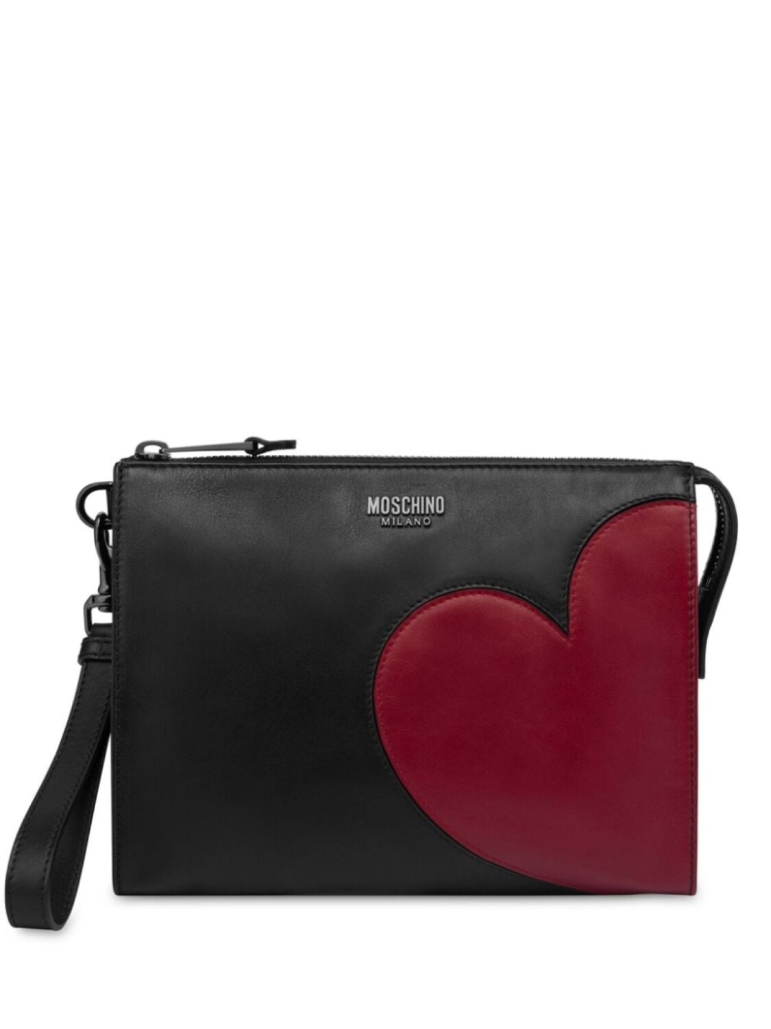 

Moschino клатч с аппликацией, черный