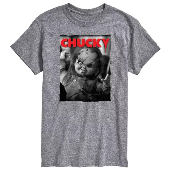 

Футболка с принтом «Big & Tall Chucky Attack» Licensed Character, серый