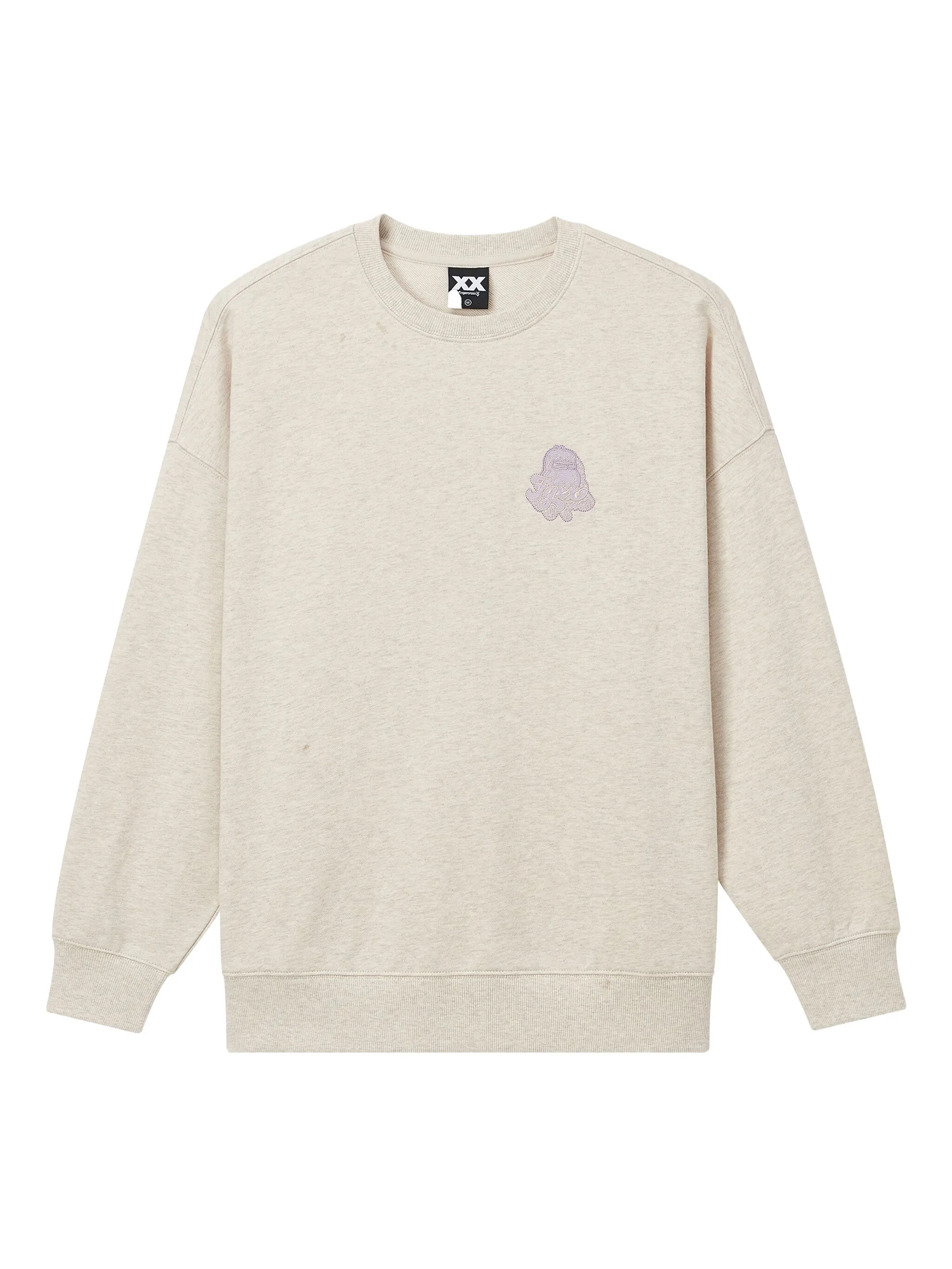 

Толстовка с вышивкой Fingercroxx, бежевый