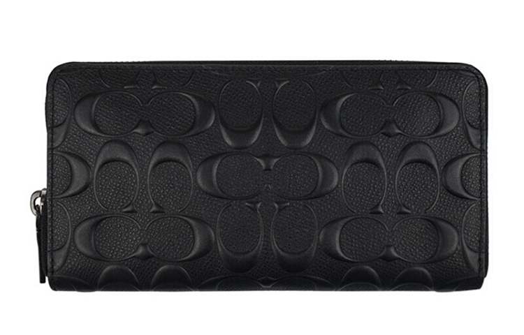 

Coach Кошелек-гармошка из зернистой кожи, мужской, черный