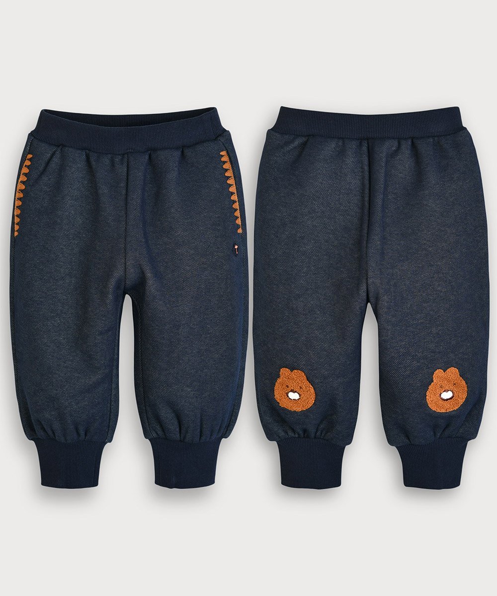 Спортивные брюки из ворсистой джинсовой ткани Moimoln, Indigo Blue