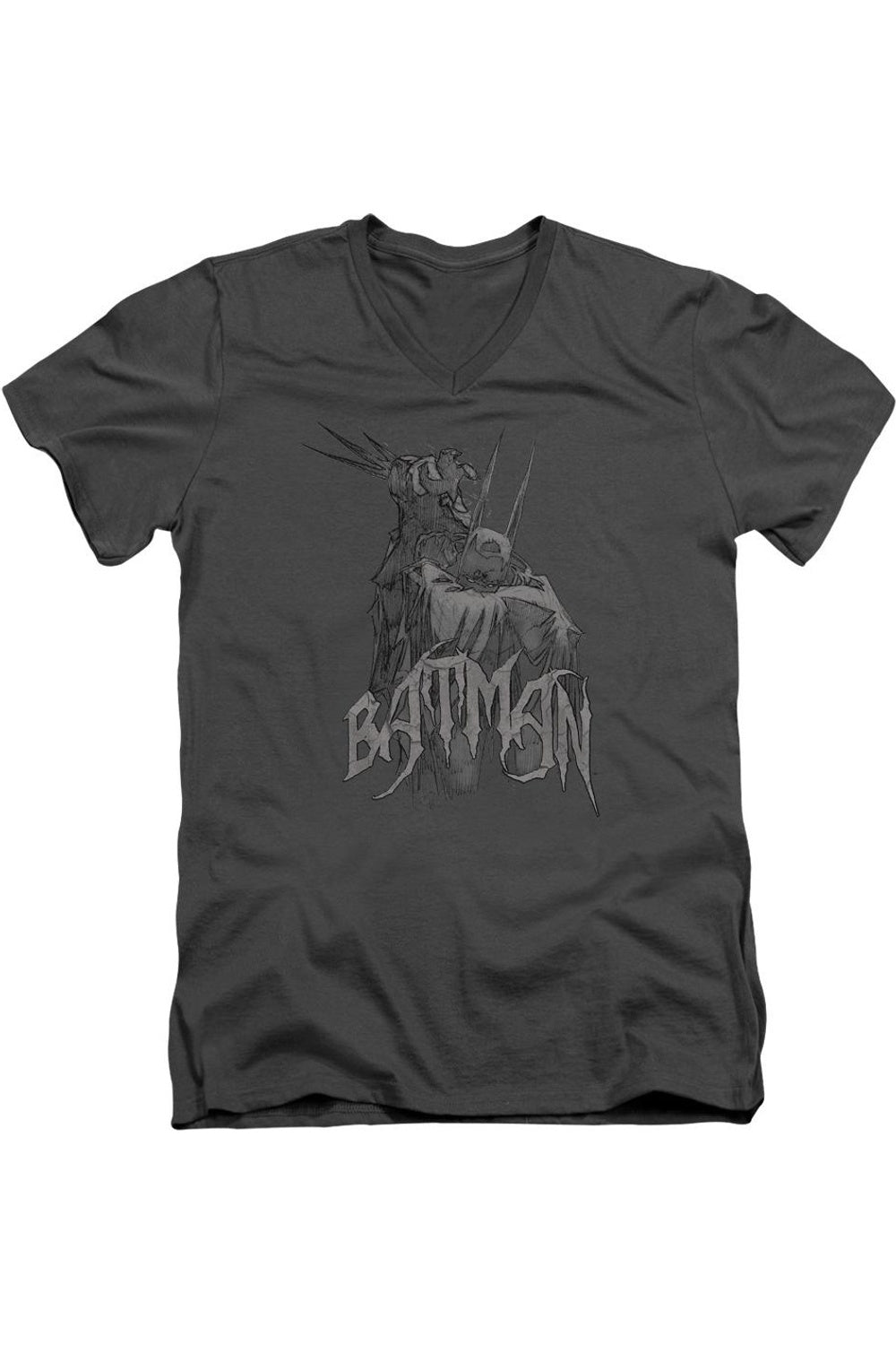 

Футболка / футболка Batman Scary Right Hand с коротким рукавом и V-образным вырезом для взрослых Gildan, цвет charcoal