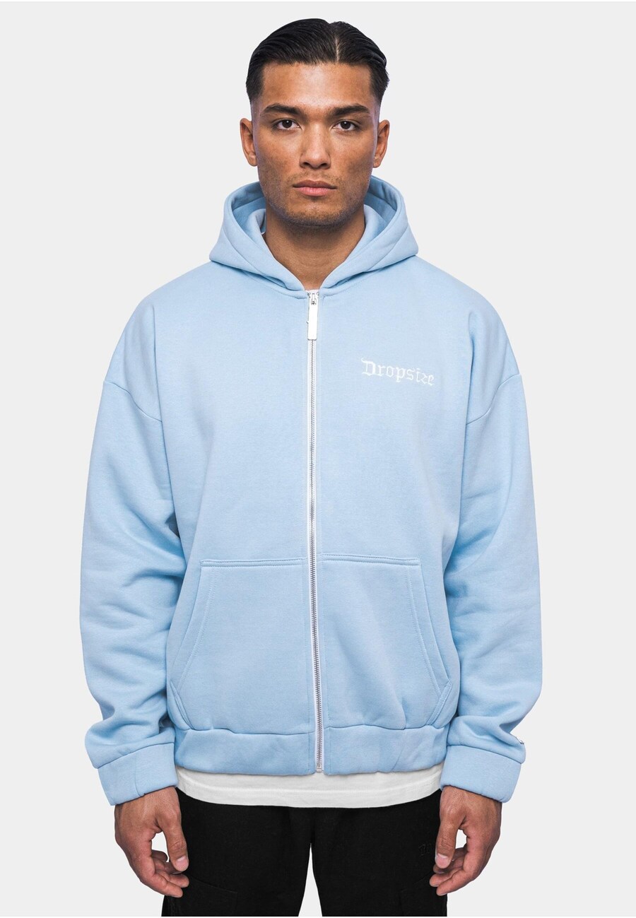 

Толстовка с капюшоном на молнии Dropsize Zip-Up Hoodie, светло-синий