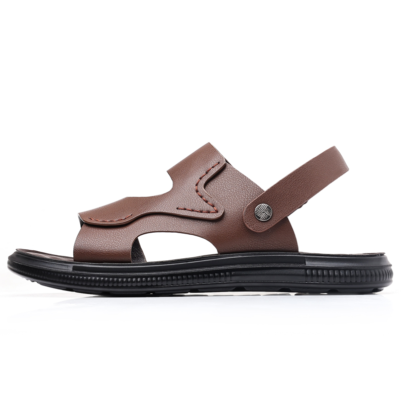 

POPULAR ROUSE PR Мужские пляжные сандалии коричневые, цвет Brown