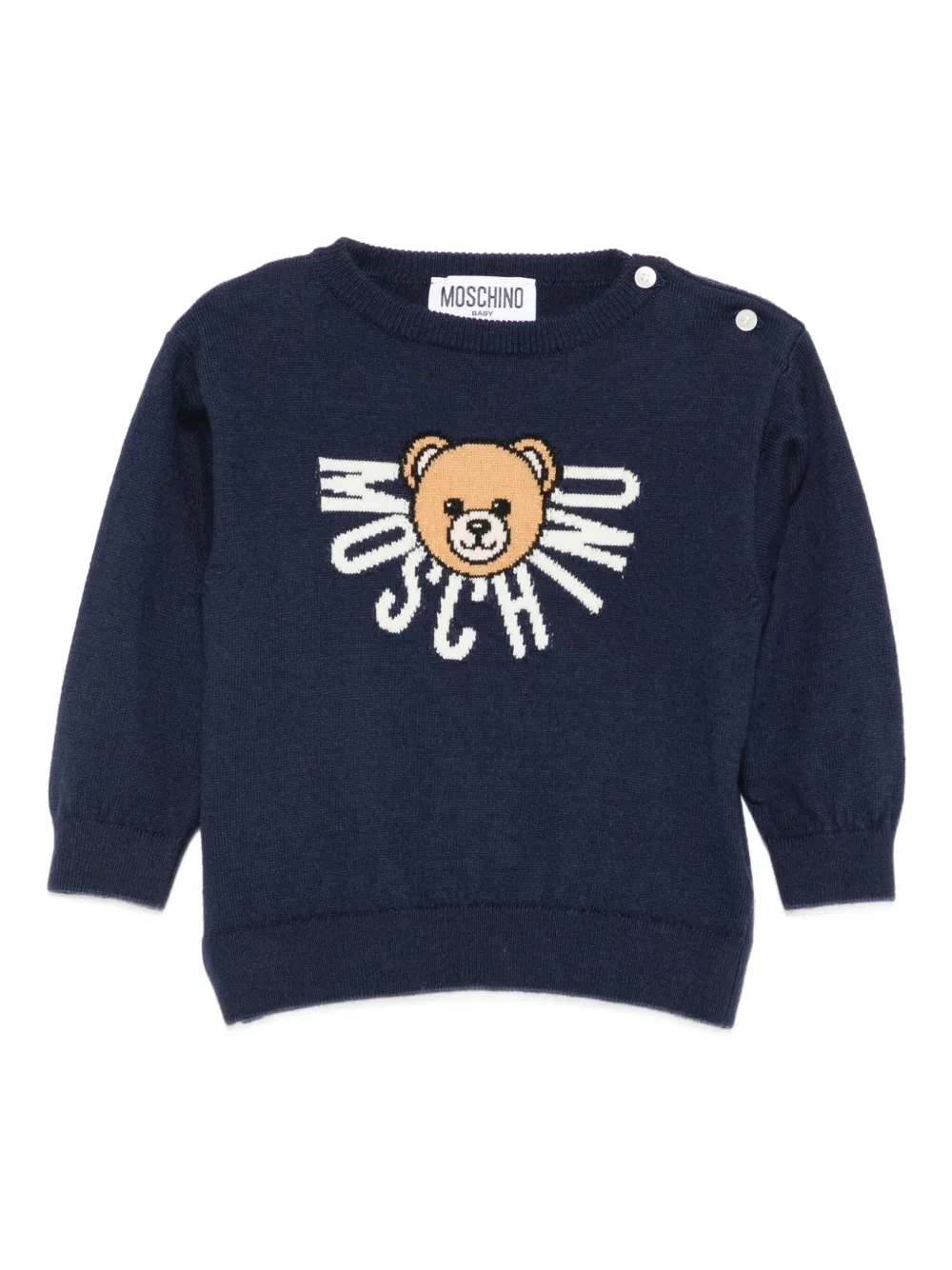 

Свитер с логотипом Moschino Kids, синий