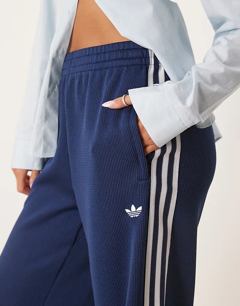 Трикотажные спортивные брюки adidas Originals Firebird темно-синего цвета — фото 2