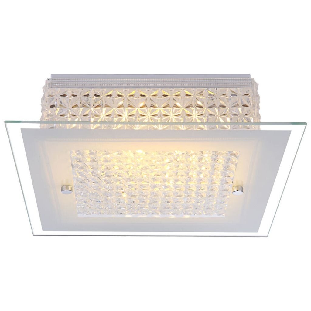 

Потолочный светодиодный светильник, хром, стекло, кристаллы, L 30 см etc-shop, белый