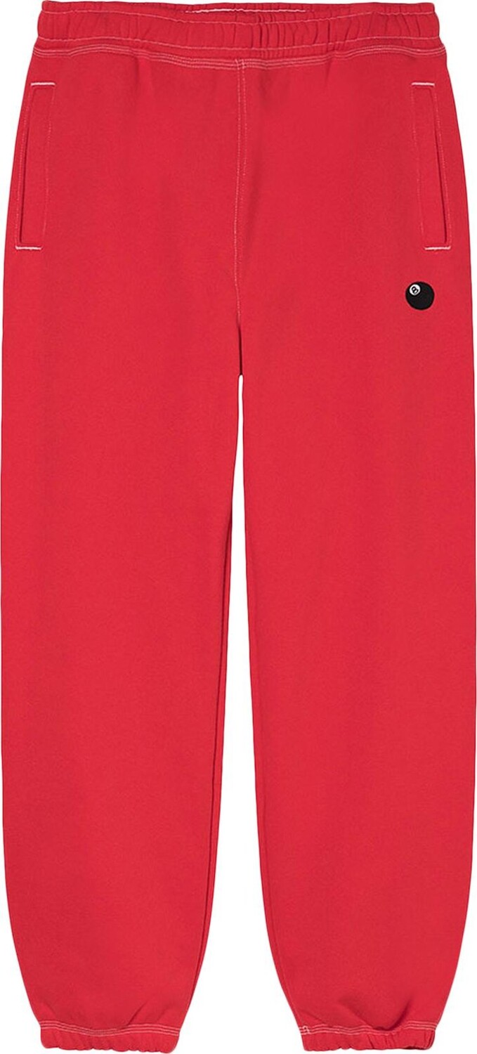 

Брюки Stussy 8 Ball Appliqué Pant 'Rose', красный