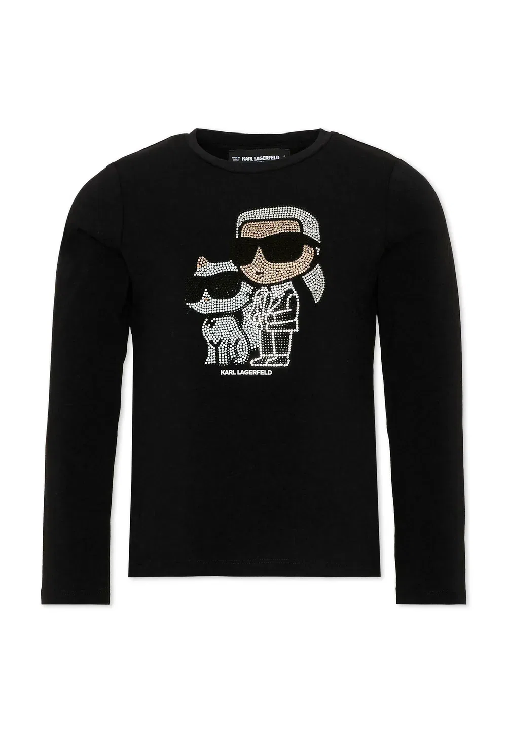Футболка - топ с длинными рукавами Karl Lagerfeld, Black