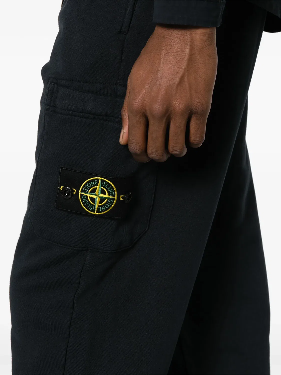 Штаны-треккинг Compass-баджа из хлопка Stone Island, темно-синий — фото 2