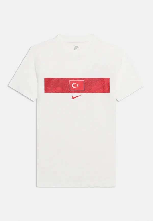 Футболка хлопковая Turkiye Crest Tee Nike Performance, белый/спорт-красный — фото 3