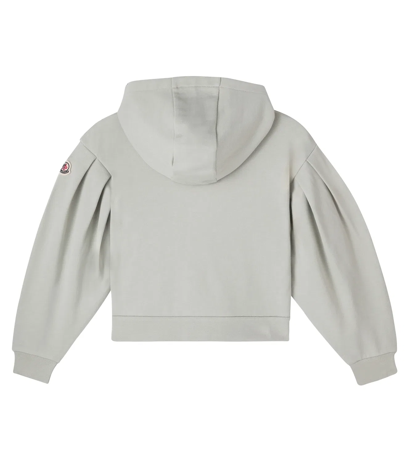 Укороченная толстовка с капюшоном Moncler Enfant, бирюзовый — фото 3