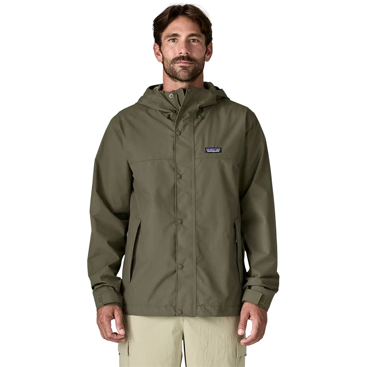 Мужская дождевая куртка из переработанного нейлона Patagonia, Basin Green