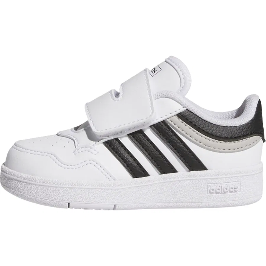 Детские кроссовки с верхом из искусственной кожи Hoops 4.0 adidas, Бело-черный — фото 2