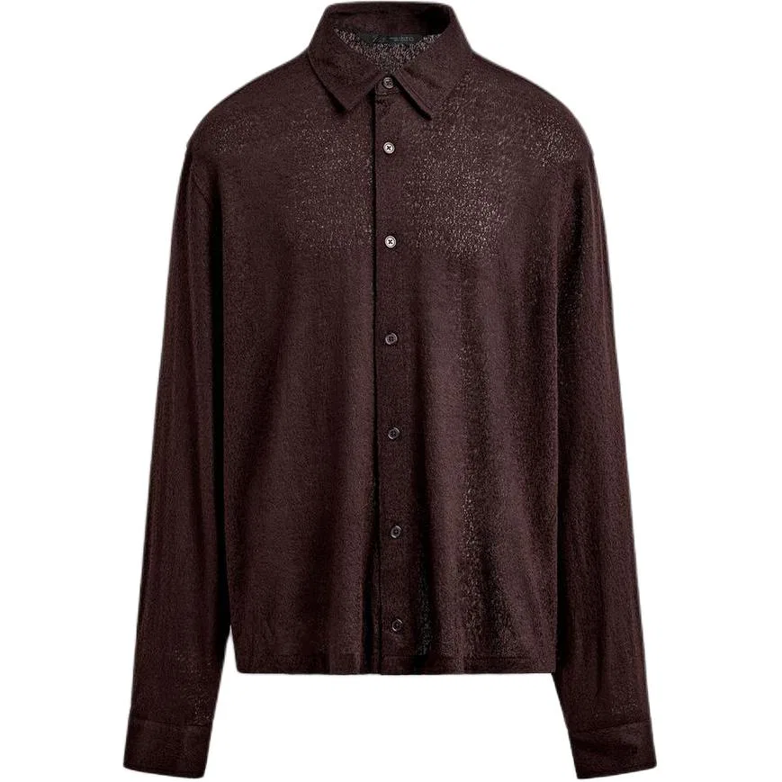 Мужская рубашка однотонная ZARA, Dark Burgundy
