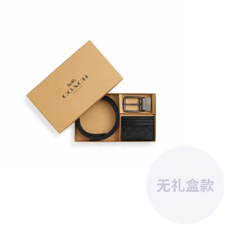 

COACH Мужские ремни из искусственной кожи Black 3,8 см