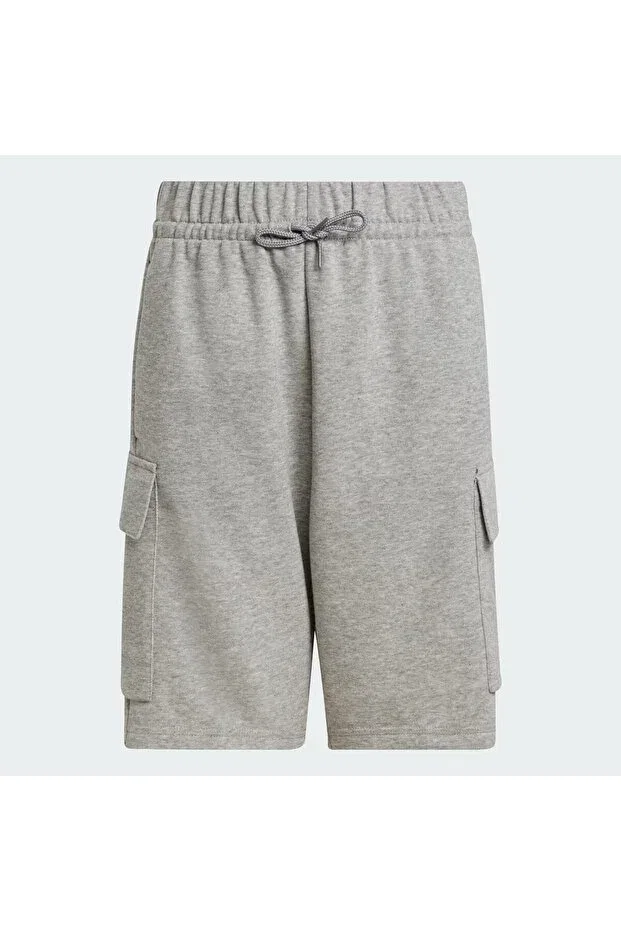 Детские шорты для девочек с карманами карго Essentials cargo kids shorts Adidas, Gray — фото 4