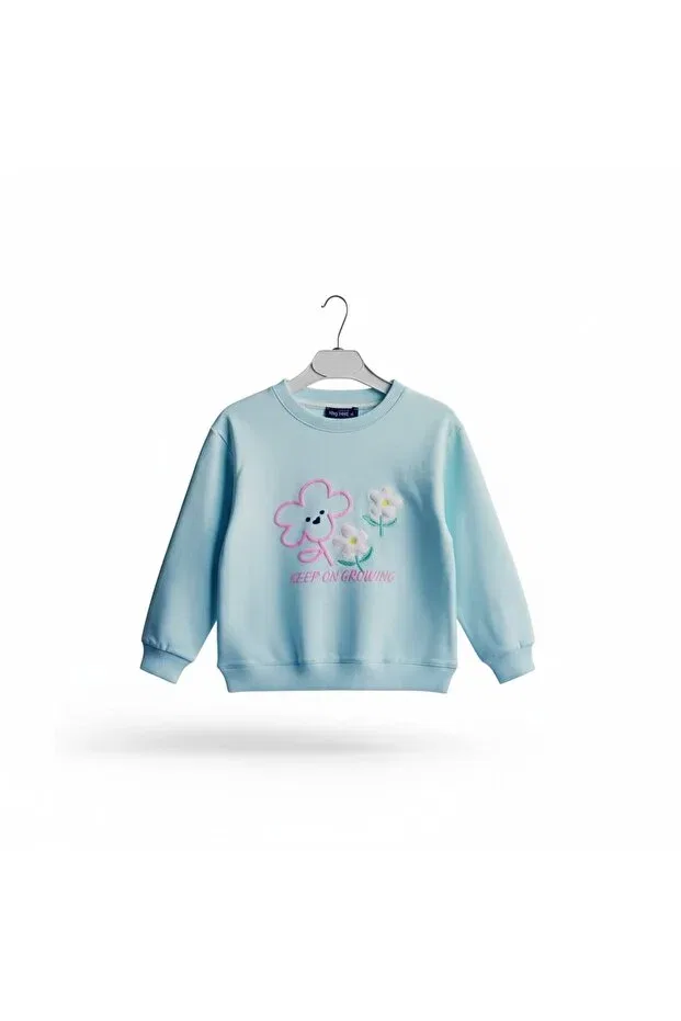Детский комплект из свитшота и брюк с вышивкой Kgdkids, Blue — фото 2