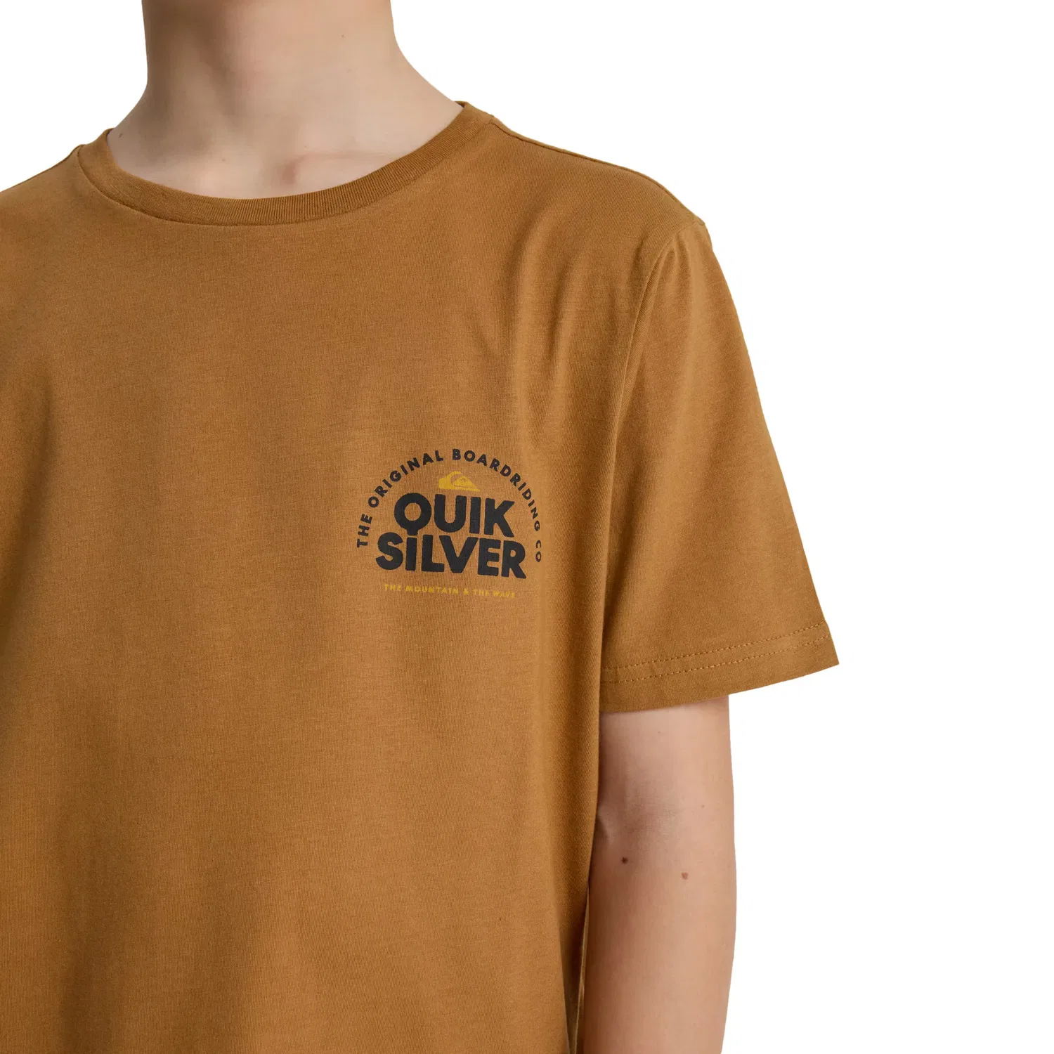 Детская футболка для мальчиков хлопковая Fundamental Ride Quiksilver, Marrón — фото 4