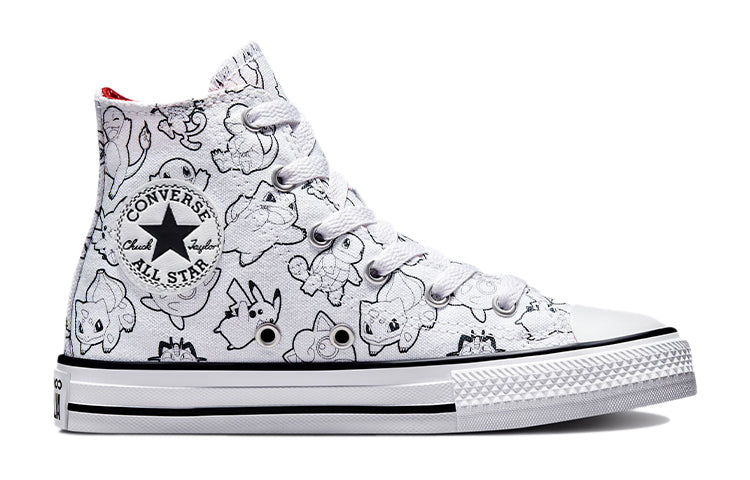 Кеды Converse Pokemon x Chuck Taylor All Star High PS 'Poke Ball', белый — фото 2