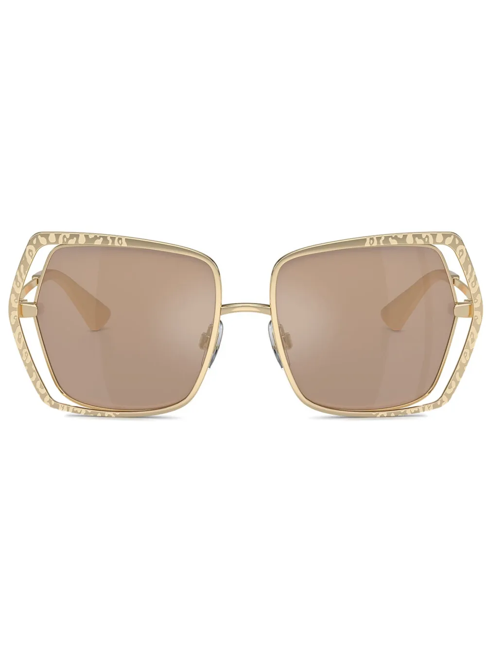 

Солнцезащитные очки в квадратной оправе Dolce & Gabbana Eyewear, золотой