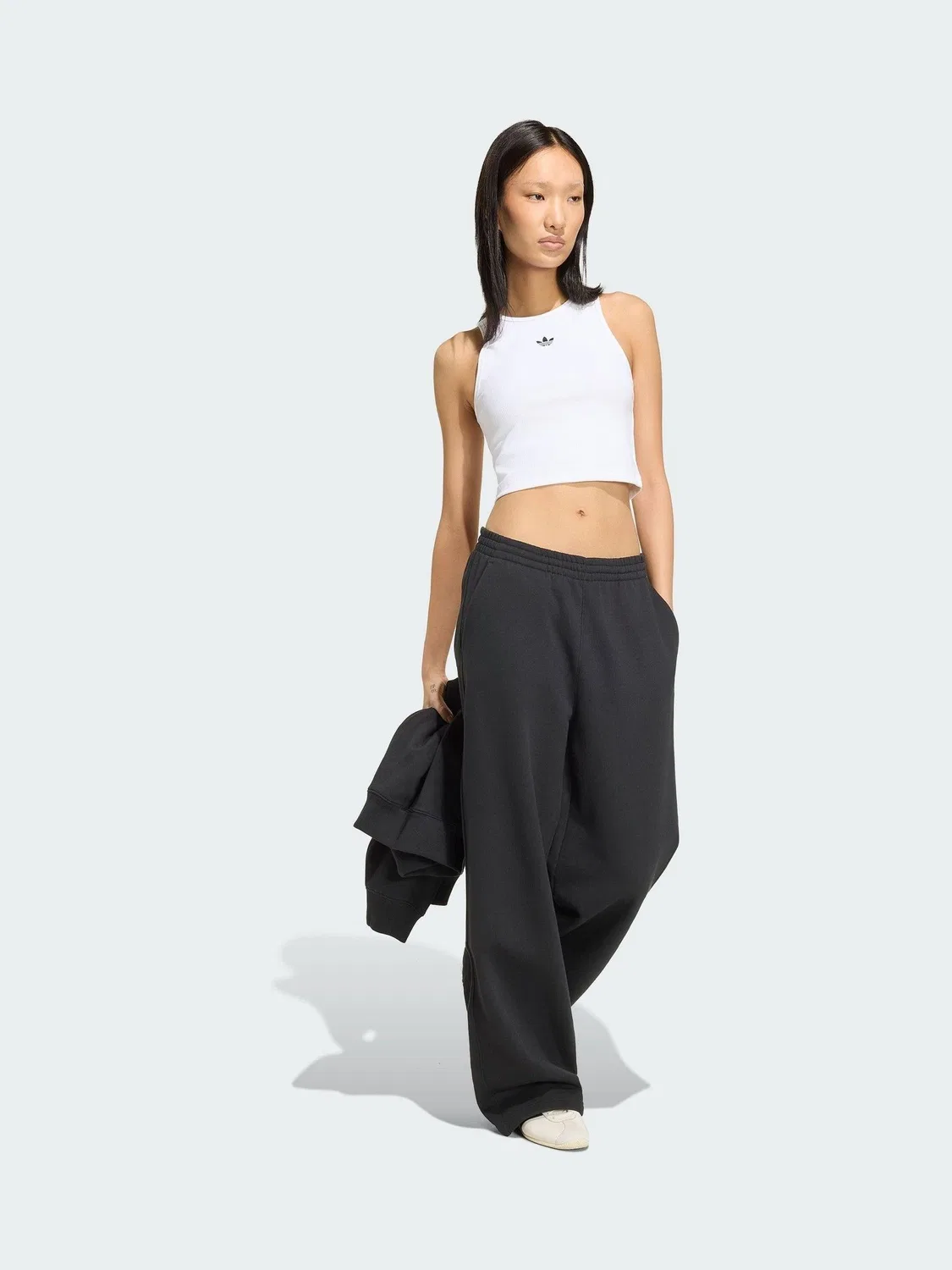 Штаны широкие Essentials Wide Leg, adidas Originals, черный