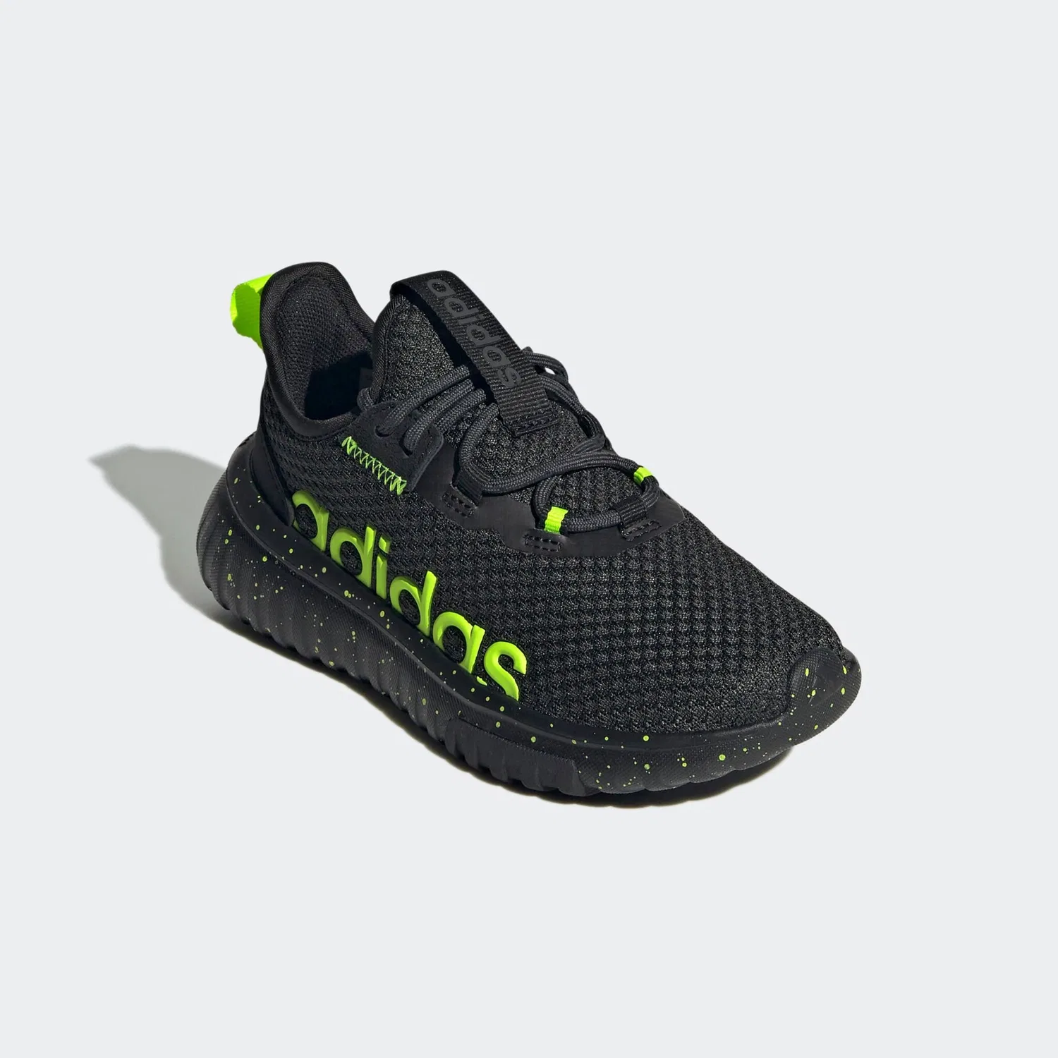 Детские кроссовки с Cloudfoam Adidas Sportswear, Core Black/Lucid Lemon