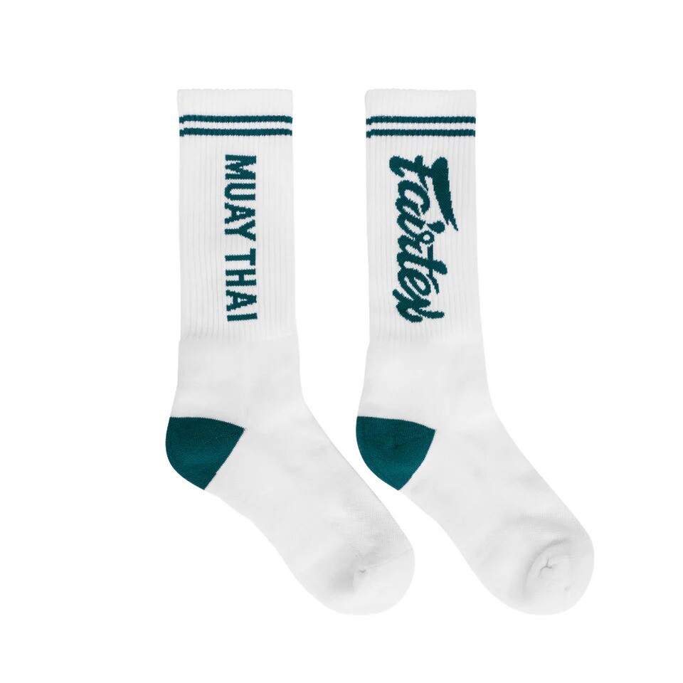 

Носки Fairtex SOCK1, размер US11-12, белый/зеленый