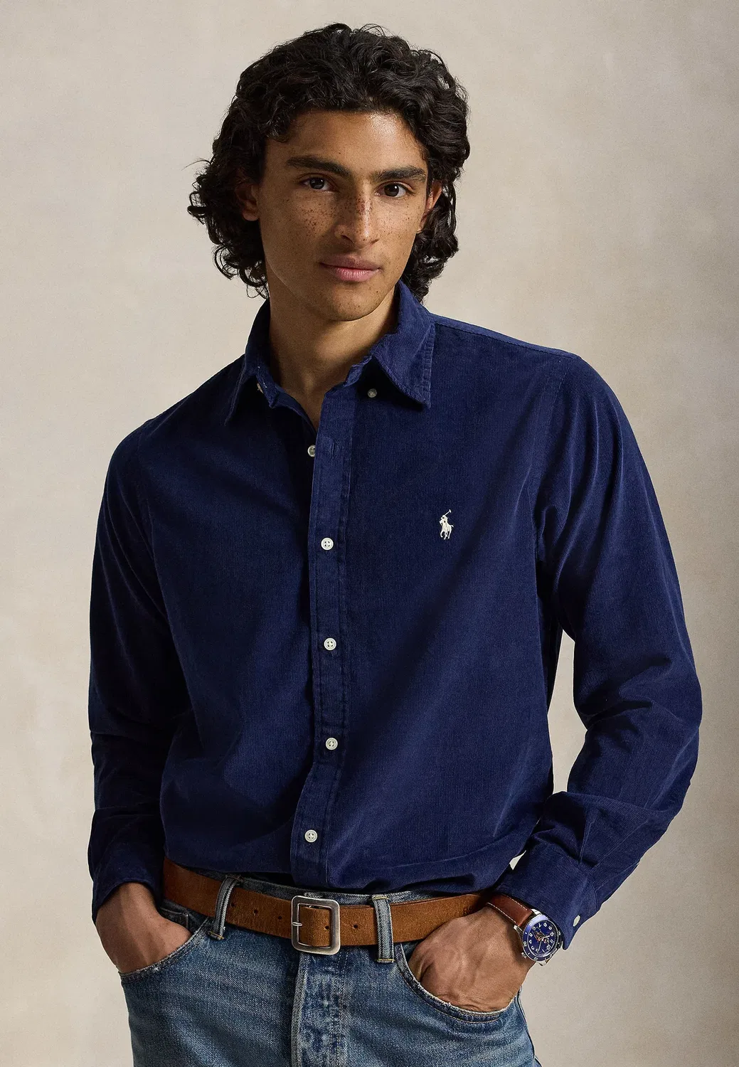 Рубашка из вельвета, сшитая на заказ Polo Ralph Lauren, Dark Blue